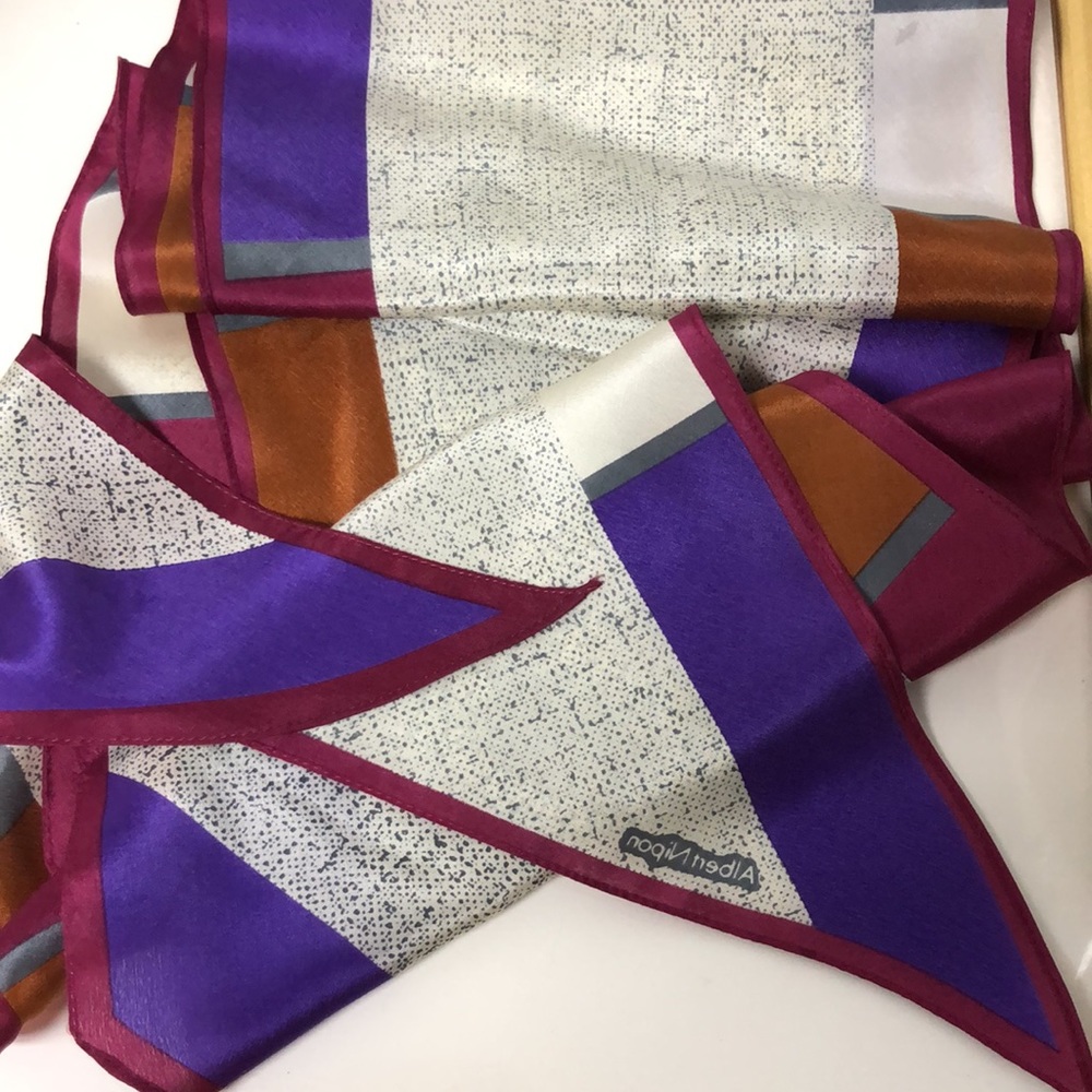 Vtg Albert Nipon Elegant Pointed Edge 100% Silk M… - image 4